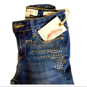 NWT Jessica Simpson rhinestone skinny jeans size 8